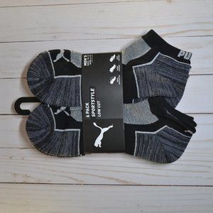 Puma Mens 6 Pack Low Cut Cushioned Sportstyle